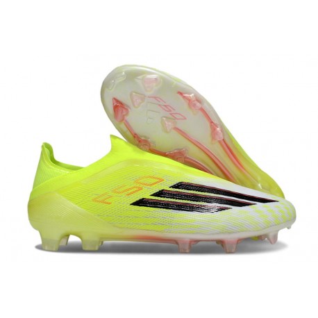 Botas adidas F50 Elite Sin Cordones FG Amarillo Negro