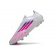 Botas adidas F50 Elite Sin Cordones FG Blanco Rosa