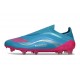 Botas adidas F50 Elite Sin Cordones FG Azul Rosa