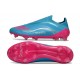 Botas adidas F50 Elite Sin Cordones FG Azul Rosa