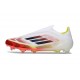 Botas adidas F50 Elite Sin Cordones FG Blanco Negro Amarillo Solar