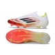 Botas adidas F50 Elite Sin Cordones FG Blanco Negro Amarillo Solar