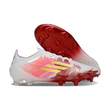 Zapatos adidas F50 Elite FG Rojo Blanco Dorado