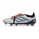 adidas Predator 26 Elite Foldover Tongue FG Gris Blanco Rosso