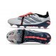adidas Predator 26 Elite Foldover Tongue FG Gris Blanco Rosso