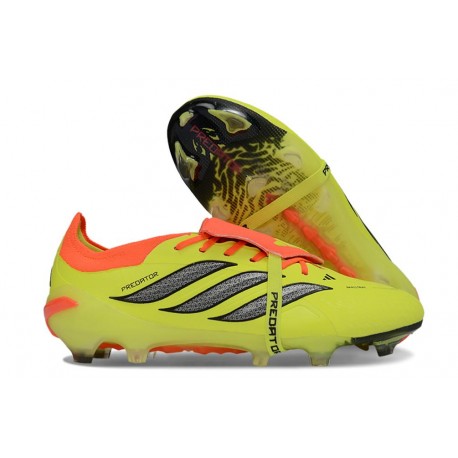 adidas Predator 26 Elite Foldover Tongue FG Amarillo Negro Rojo