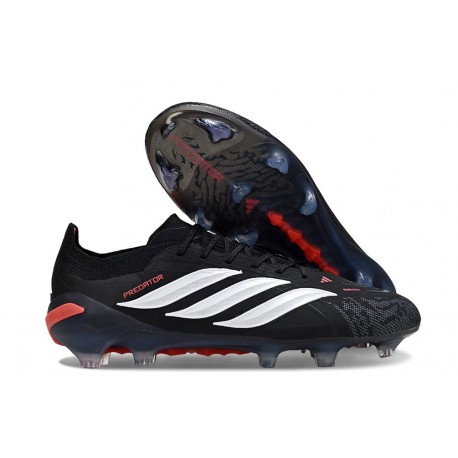 Bota de Futbol adidas Predator 26 Elite L FG Negro Blanco Rojo