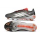 Bota adidas Predator 26 Elite L FG Hierro Met. Ftwr Blanco Rojo Lúcido