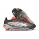 Bota adidas Predator 26 Elite L FG Hierro Met. Ftwr Blanco Rojo Lúcido