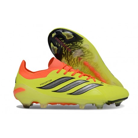 Bota de Futbol adidas Predator 26 Elite L FG Amarillo Rojo Negro