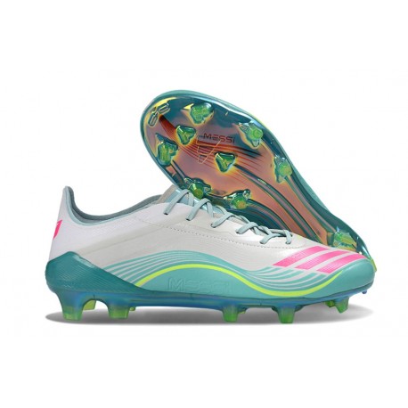 adidas F50 Elite FG X Messi Ftwr Blanco Rosa Lúcido Flash Agua