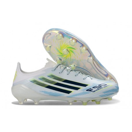 Zapatillas de Fútbol adidas F50 Elite FG Blanco Azul Negro