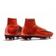 Botas de Fútbol Nuevo Nike Mercurial Superfly V FG ACC Rojo Negro