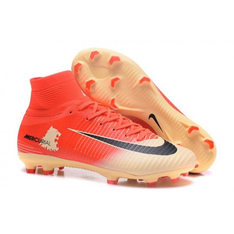 Botas de Fútbol Nuevo Nike Mercurial Superfly V FG ACC Rojo Oro