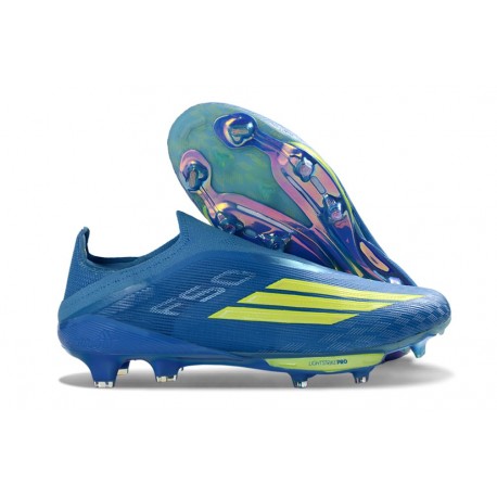 adidas F50+ LL FG X MESSI Azul Royal Amarillo Solar Semi Azul Burst