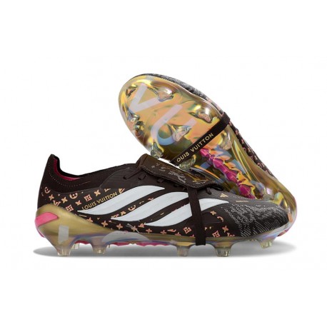 adidas Predator 26 Elite Foldover Tongue FG Negro Dorado Blanco