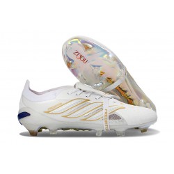 adidas Predator 26 Elite Foldover Tongue FG Blanco Dorada