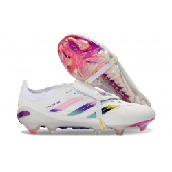 adidas Predator 26 Elite Foldover Tongue FG Blanco Rosa