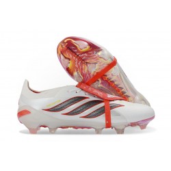adidas Predator 26 Elite Foldover Tongue FG Blanco Rojo Negro