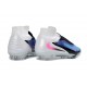 Botas Nike Phantom 6 Elite High FG Azul Carrera Explosión Rosa Blanco