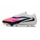 Botas de Futbol Nike Phantom 6 Elite Low FG Blanco Rosa Negro