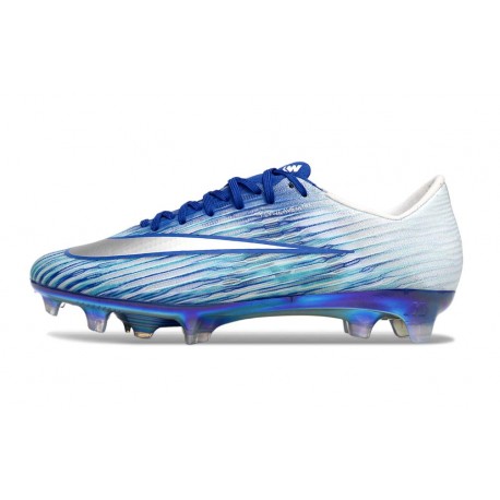 Botas de Fútbol Nike Mercurial Vapor 17 Elite FG Azul Blanco Plateada