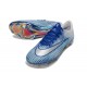 Botas de Fútbol Nike Mercurial Vapor 17 Elite FG Azul Blanco Plateada