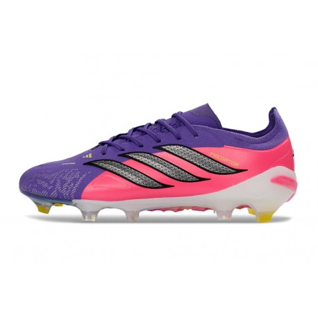 Zapatillas de Fútbol adidas Predator Elite FG Violeta Rosa Negro