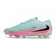 Botas de Futbol Nike Phantom 6 Elite Low FG Pistachio Frost Rosa Negro