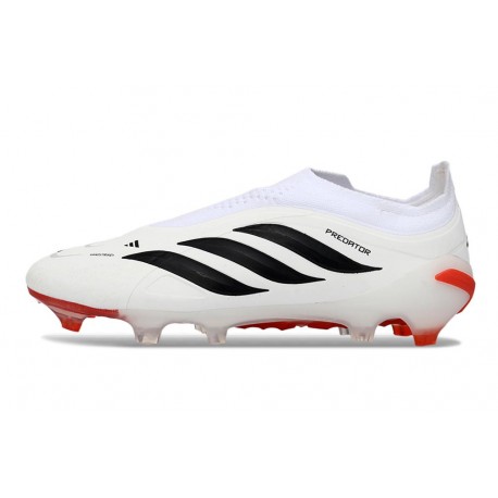 Botines de Futbol adidas Predator LL Elite FG Blanco Negro Rojo