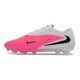 Botas de Futbol Nike Phantom 6 Elite Low FG Rosa Blanco Negro