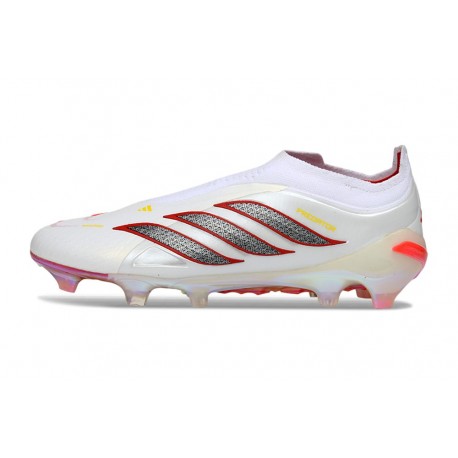 Botines de Futbol adidas Predator LL Elite FG Blanco Rojo Negro