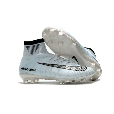 Botas de Fútbol Nike Mercurial Superfly V FG Crsitano Ronaldo CR7 Blanco Negro