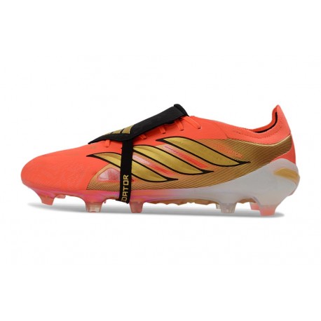 adidas Predator 26 Elite Foldover Tongue FG Naranja Dorado Negro