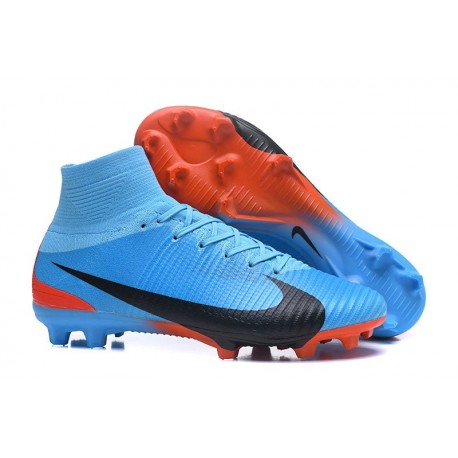 Botas de Fútbol Nuevo Nike Mercurial Superfly V FG ACC Azul Negro Rojo
