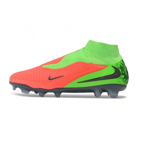 Zapatillas Nike Phantom 6 Elite High FG Hot Punch Negro Verde Strike