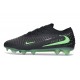 Botines de Fútbol Nike Phantom 6 Elite Low FG Negro Verde Espejismo