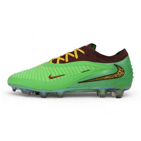 Botines de Fútbol Nike Phantom 6 Elite Low FG Verde Negro