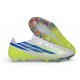 Botas de fútbol adidas F50 Hyperfast EVO FG Blanco Azul Amarillo