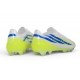 Botas de fútbol adidas F50 Hyperfast EVO FG Blanco Azul Amarillo