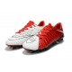 Botas de fútbol de hombre Nike Hypervenom Phantom FG Rojo Blanco