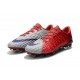 Botas de fútbol de hombre Nike Hypervenom Phantom FG Rojo Gris