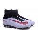 Nike Hombre Mercurial Superfly 5 FG - Botas de Futbol Blanco Rojo