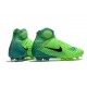 Nuevas 2017 Zapatos de Futbol Nike Magista Obra II FG - Verde Negro