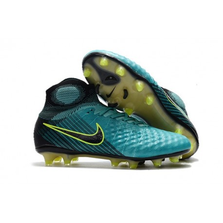 Nuevas 2017 Zapatos de Futbol Nike Magista Obra II FG - Azul Negro