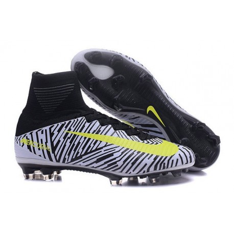 Nike Hombre Mercurial Superfly 5 FG - Botas de Futbol Negro Blanco Verde