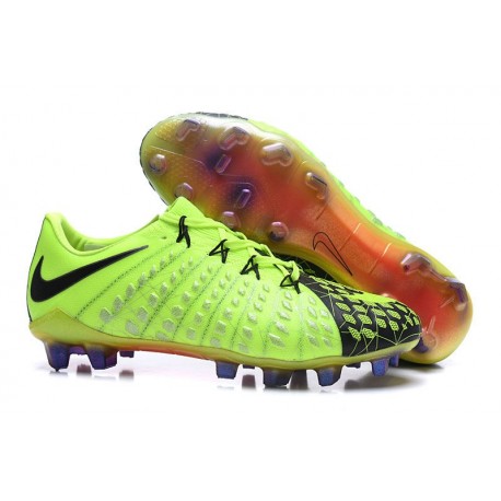 Nike Hypervenom Phantom 3 FG Zapatos de Futbol - Verde Negro