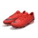 Nike Hypervenom Phantom 3 FG Zapatos de Futbol - Rojo Negro