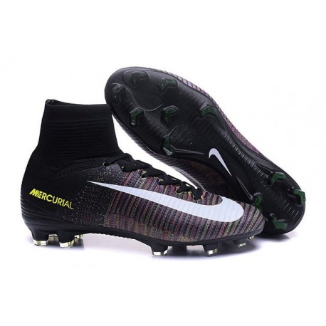 Nike Hombre Mercurial Superfly 5 FG - Botas de Futbol Negro Blanco