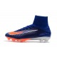 Nuevo Botas de Futbol Nike Mercurial Superfly V FG Azul Naranja